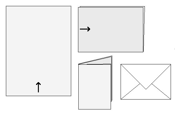 Beim Kreuzfalz klappen Sie das Papier erst quer und danach längs zusammen.
